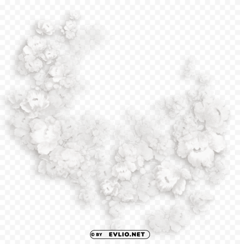  white flowers decoration PNG transparent elements compilation