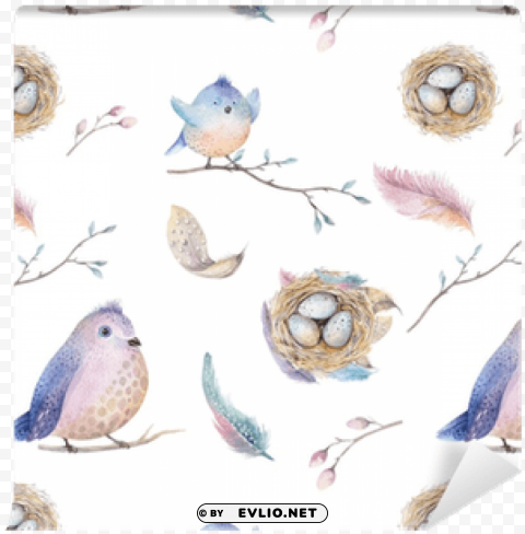 Watercolor Illustrations Spring ClearCut PNG Isolated Graphic