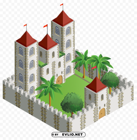 3d castle castle PNG Object Isolated with Transparency clipart png photo - 7ec519e4