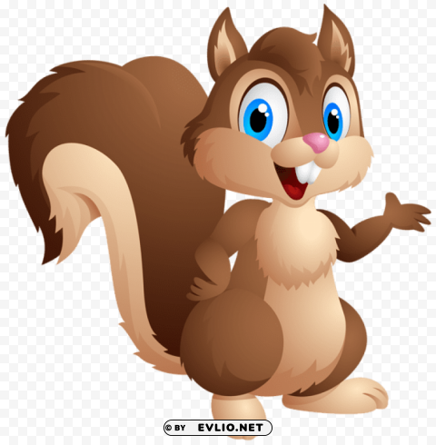 cute squirrel cartoon Isolated Item in HighQuality Transparent PNG