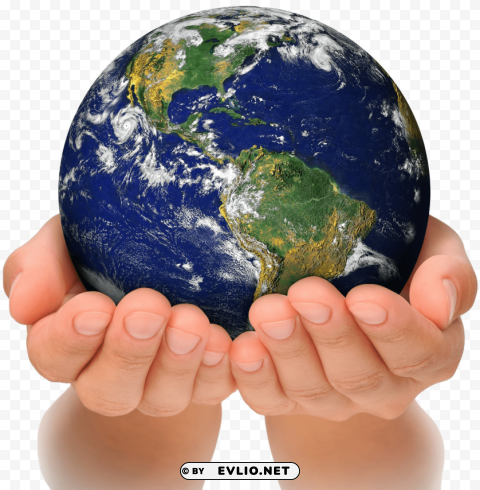 Earth In Hands Clear Background PNG With Isolation