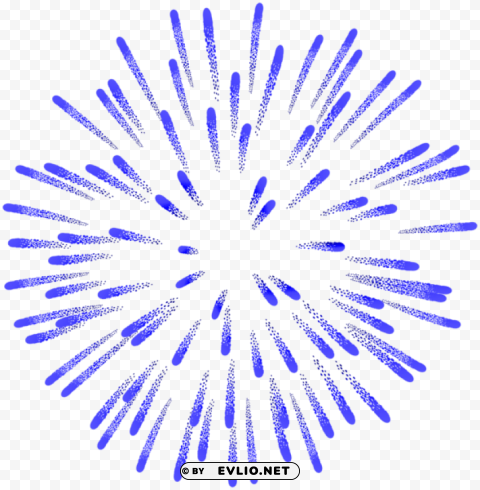 firework blue Isolated Artwork on Clear Transparent PNG