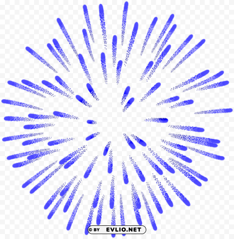 Firework Blue Isolated Artwork On Clear Transparent PNG