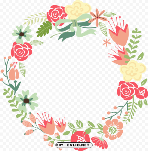 floral frame PNG Graphic Isolated with Clarity