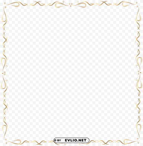 golden border PNG without background