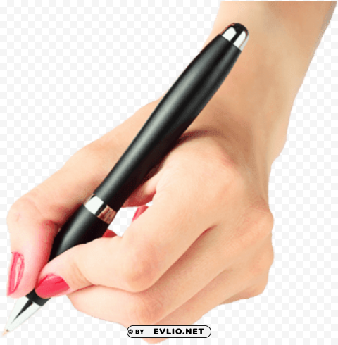 hand holding a pen ClearCut PNG Isolated Graphic