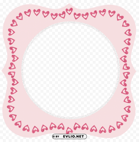 heart pink frame Transparent Background PNG Isolated Pattern