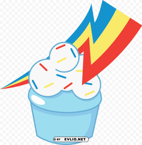 mlp rainbow dash cupcake Transparent PNG images pack