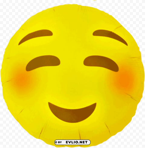 18 helium emoji blushing balloon by northstar balloons Isolated Element on Transparent PNG