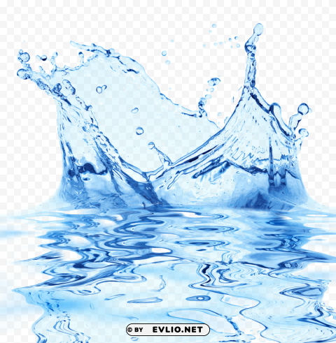 blue water drop Isolated Design Element on PNG