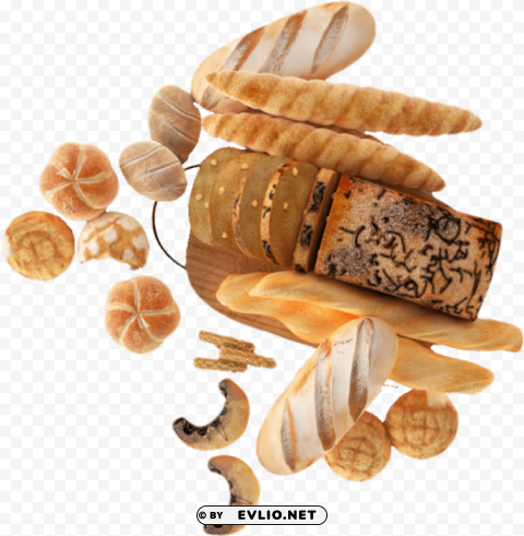 Bread Top View Clean Background Isolated PNG Graphic