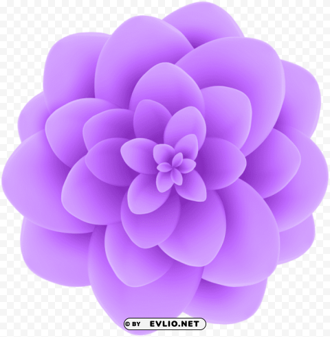 deco violet flower PNG transparent vectors clipart png photo - 9055a3af