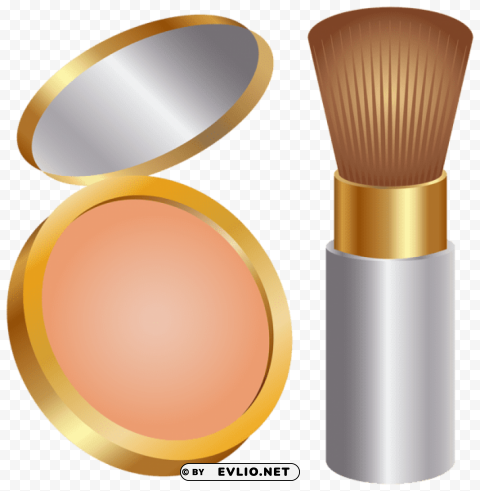 Face Powder And Brush Transparent PNG Pictures For Editing