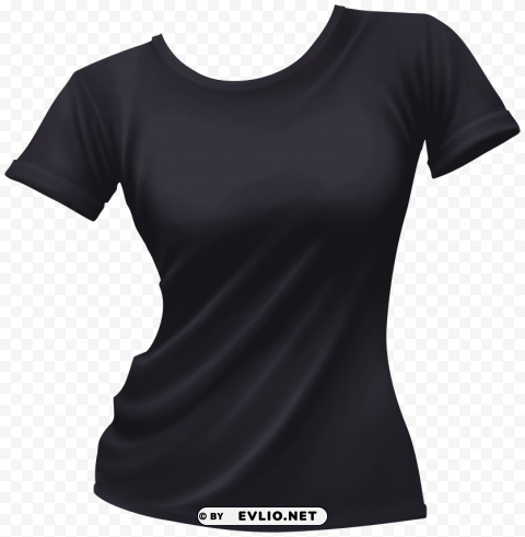 female t shirt black PNG images with transparent canvas comprehensive compilation