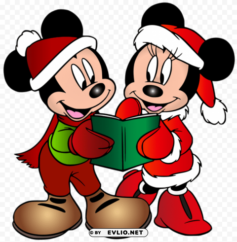 minnie and mickey mouse christmas free Transparent Background Isolated PNG Item clipart png photo - dbc30c3d