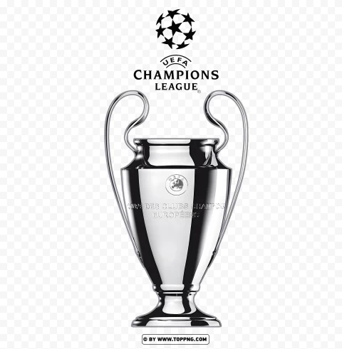 Uefa Champions League With Trophy Image Transparent Background Isolated PNG Art