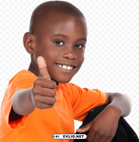 black kid Isolated Design Element on PNG