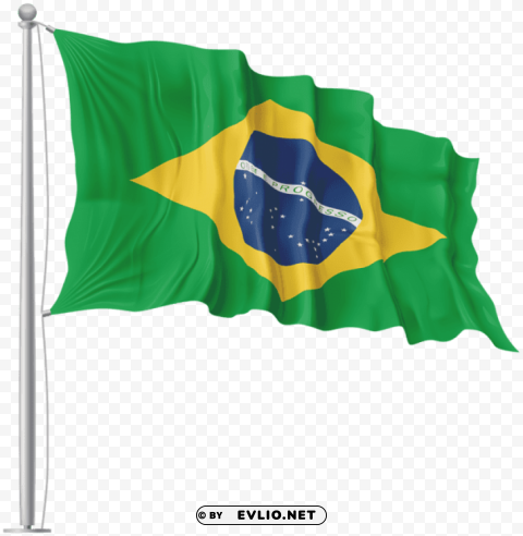 brazil waving flag PNG high resolution free