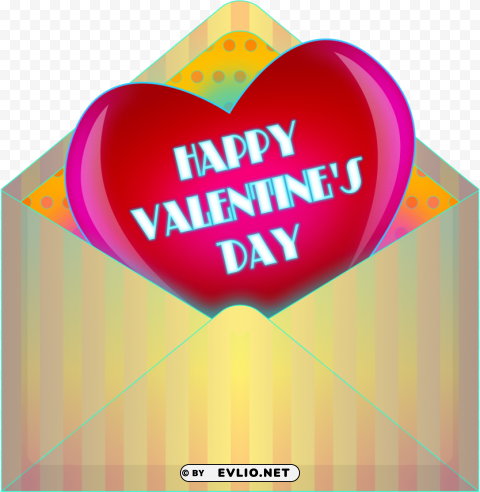 happy valentines day oval ornament Isolated Element with Clear PNG Background