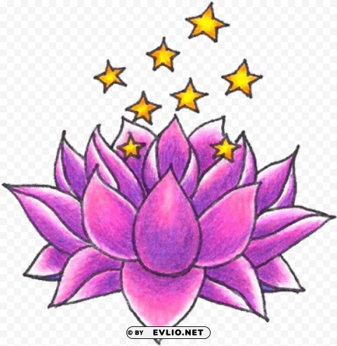 tattoo lotus Transparent PNG Isolated Item