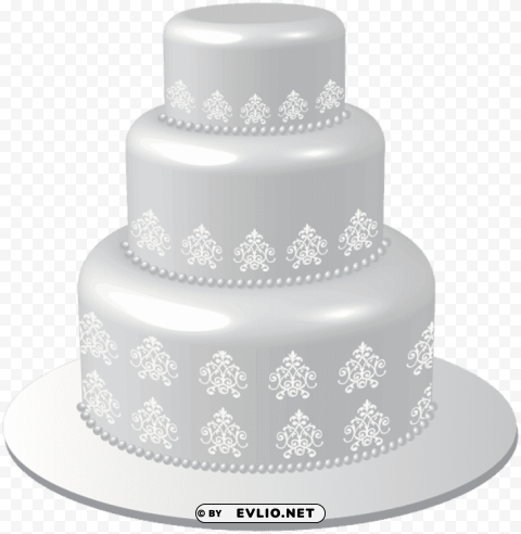 white wedding cake ClearCut Background PNG Isolated Item