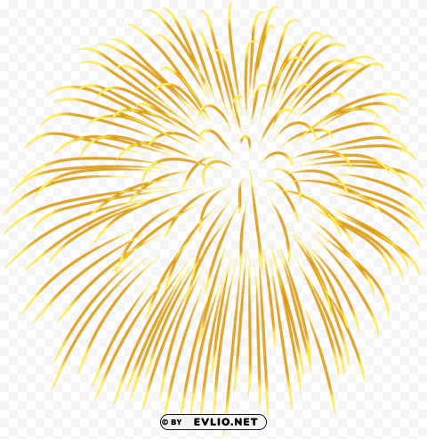 firework yellow PNG Graphic Isolated on Clear Background