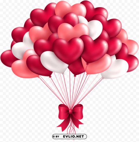 Heart Balloon Transparent Background Isolation In PNG Image