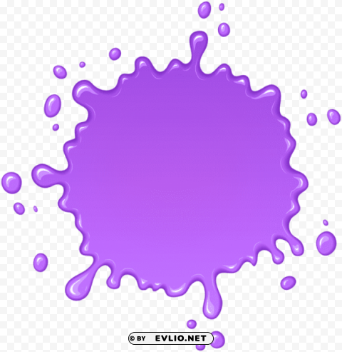 purple paint splatter PNG with transparent backdrop