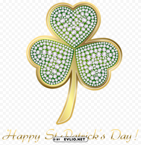 st patricks day gold shamrock PNG Image Isolated with Clear Background