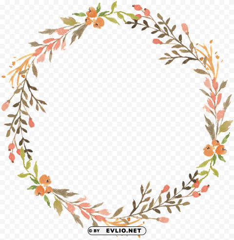 transparent floral wreath PNG graphics with alpha transparency bundle