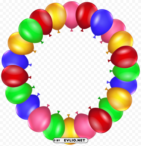 Balloon Border Frame PNG Transparent Graphic