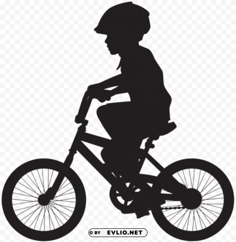 cycling boy silhouette Alpha channel PNGs