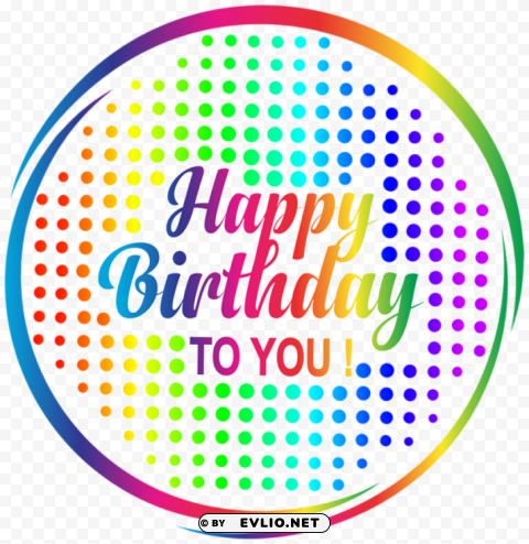 happy birthday multlour PNG Isolated Object with Clarity