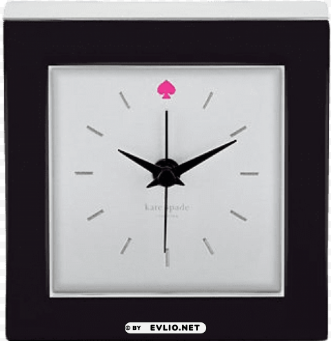 kate spade cross pointe black clock Isolated Design in Transparent Background PNG