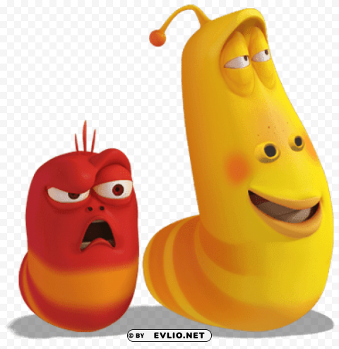 larva angry red Transparent Cutout PNG Isolated Element