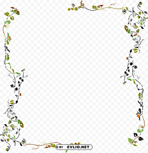 Leaf Frame PNG With Transparent Backdrop