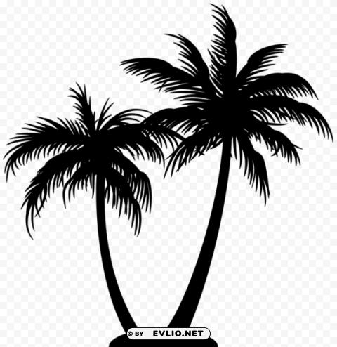 palms silhouette PNG images with alpha transparency wide collection