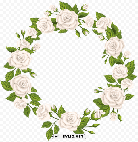 roses border white HighQuality PNG with Transparent Isolation