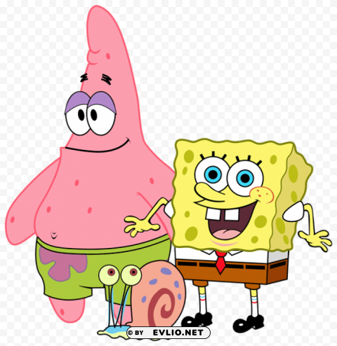 spongebob and friends PNG Image with Transparent Isolated Graphic