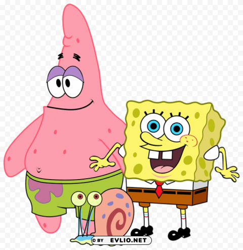 Spongebob And Friends PNG Image With Transparent Isolated Graphic