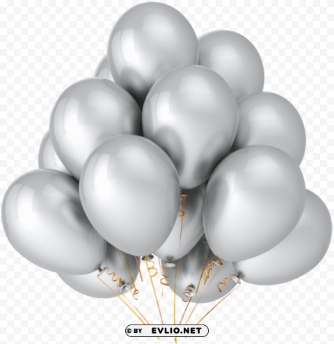 transparent silver balloons PNG images with no background essential