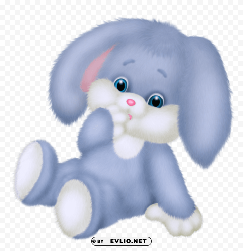 cute blue bunnypicture Clear PNG photos