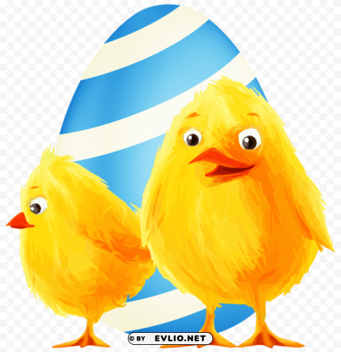 easter chickens Transparent Background PNG Isolated Element