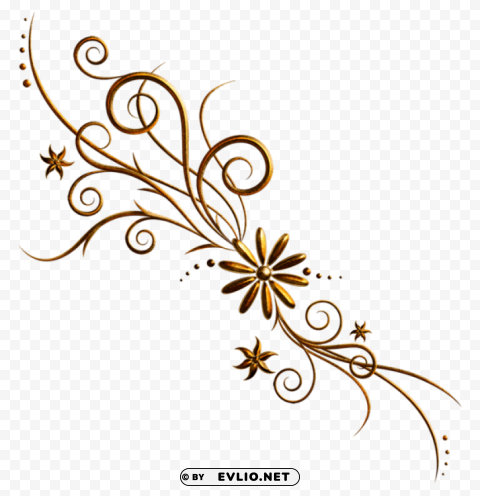 floral deco ornament Isolated Graphic on HighResolution Transparent PNG