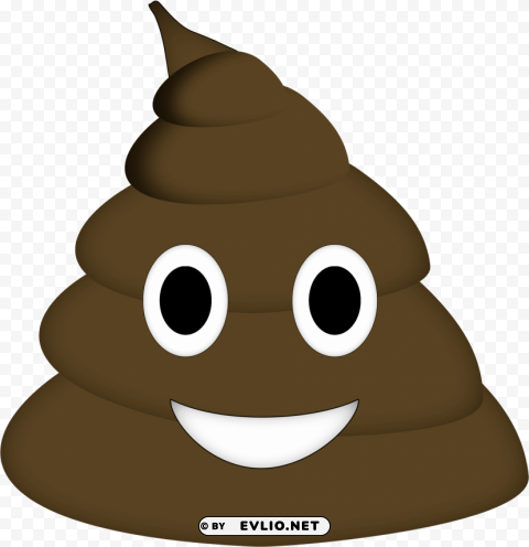 free printable poop emoji PNG images with no watermark