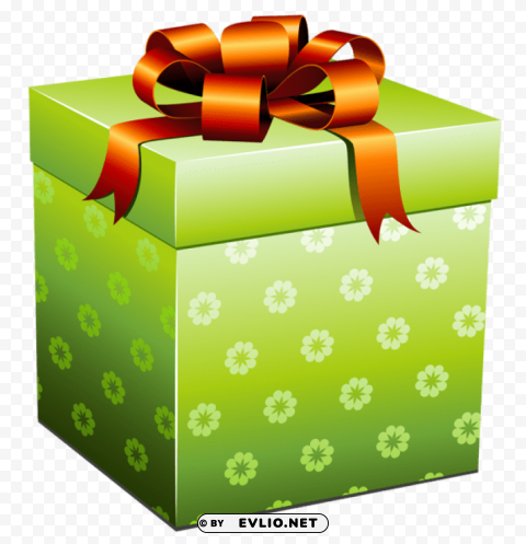 green box with red bow HD transparent PNG clipart png photo - 6975a674