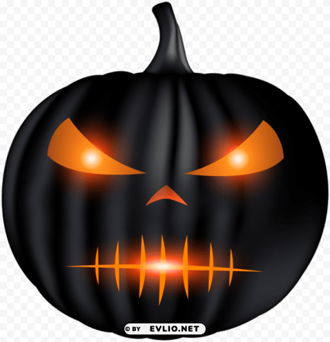 halloween black carved pumpkin PNG images with transparent layer