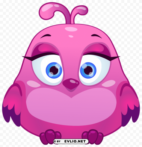 pink cute bird Transparent Background PNG Object Isolation clipart png photo - 85d5b947