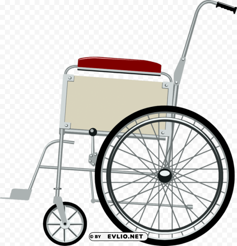 steel wheelchair PNG isolated