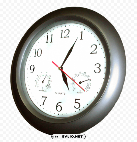 wall clock PNG Image with Clear Background Isolated